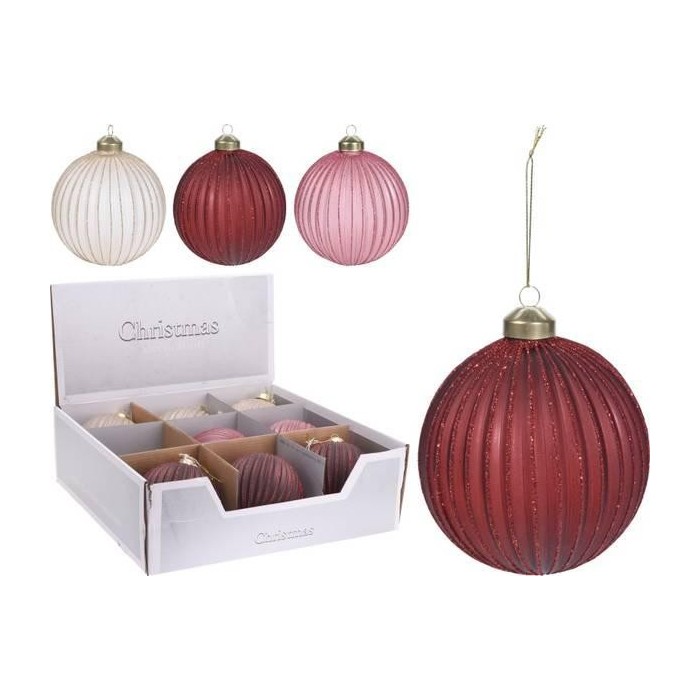 SFERA VETRO GLITTER 80MM 3ASS